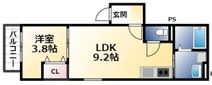 仮称）東大阪市岩田町３丁目ＡＰ　Ｂ棟の物件間取画像